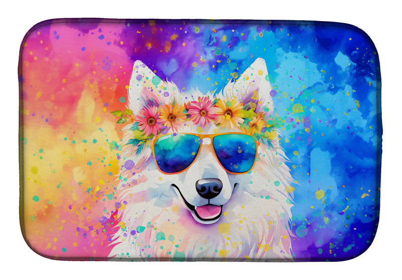 Samoyed Hippie Dawg Dish Drying Mat