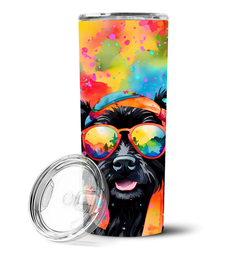 Scottish Terrier Hippie Dawg Stainless Steel Skinny Tumbler