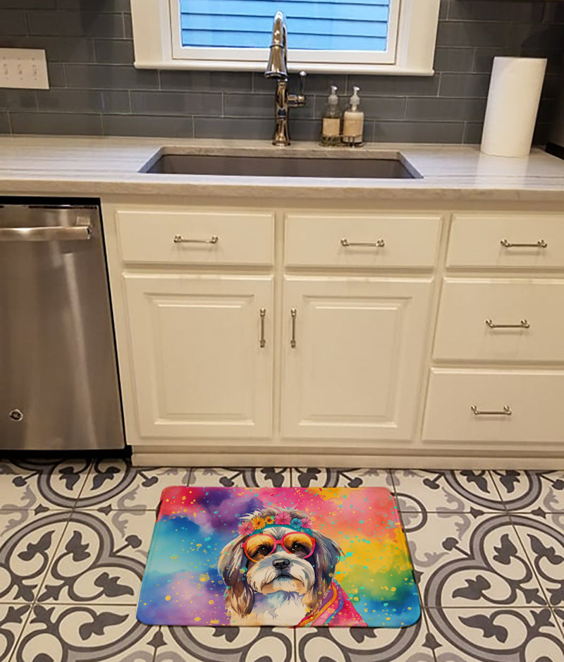 Shih Tzu Hippie Dawg Memory Foam Kitchen Mat