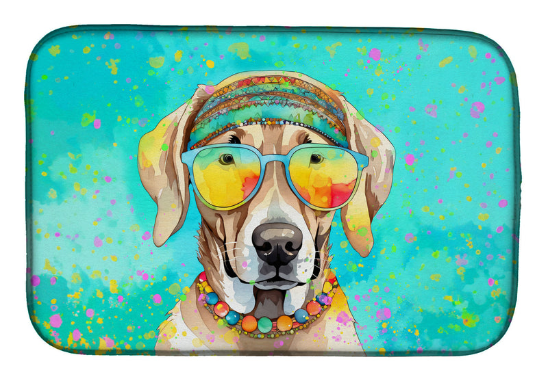 Weimaraner Hippie Dawg Dish Drying Mat