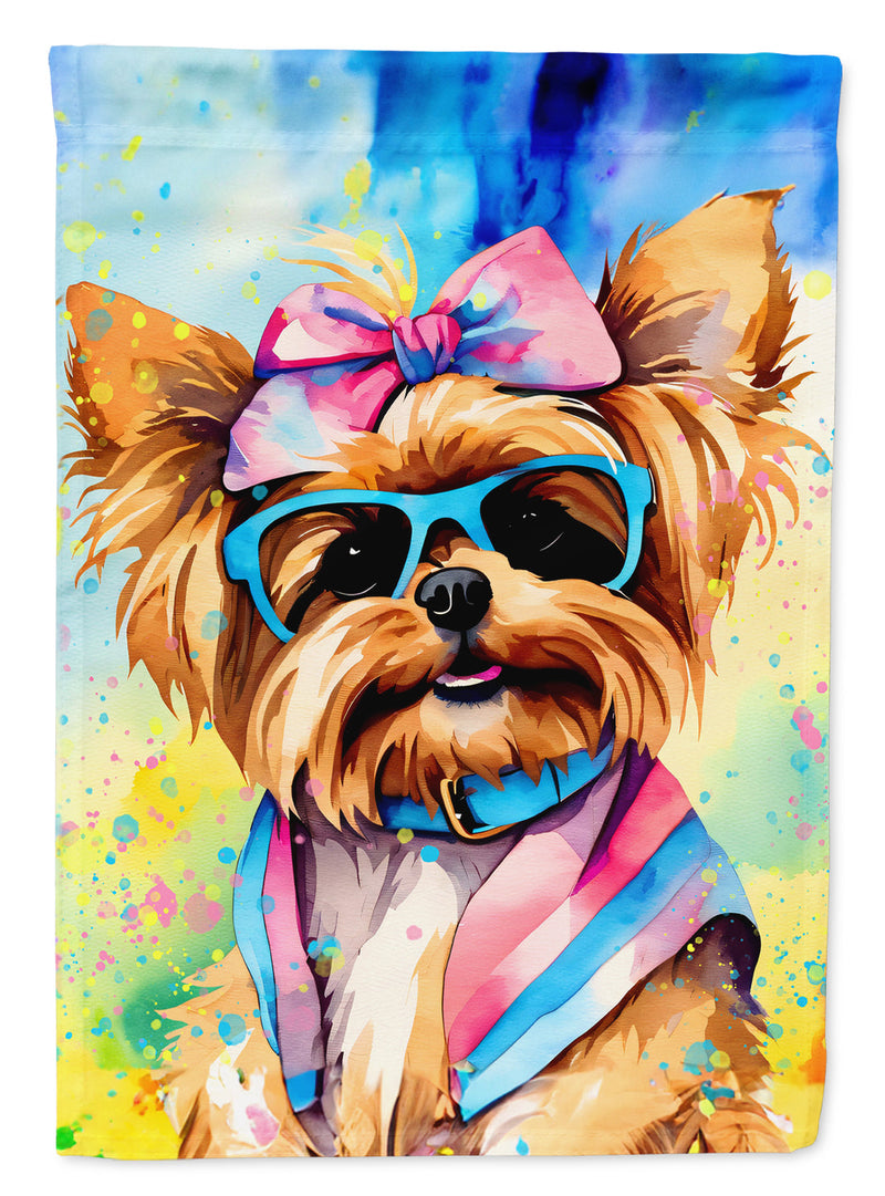 Yorkshire Terrier Hippie Dawg House Flag