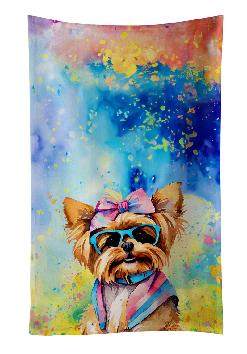 Yorkshire Terrier Hippie Dawg Kitchen Towel