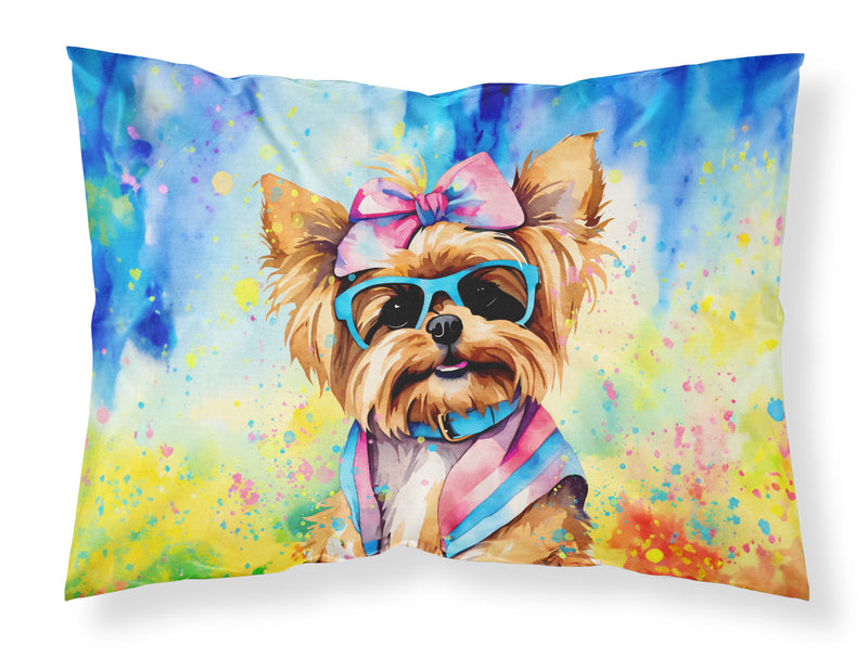 Yorkshire Terrier Hippie Dawg Standard Pillowcase