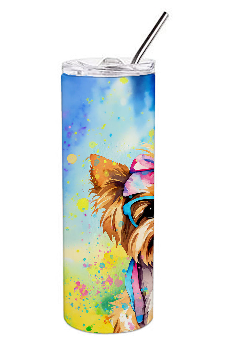 Yorkshire Terrier Hippie Dawg Stainless Steel Skinny Tumbler