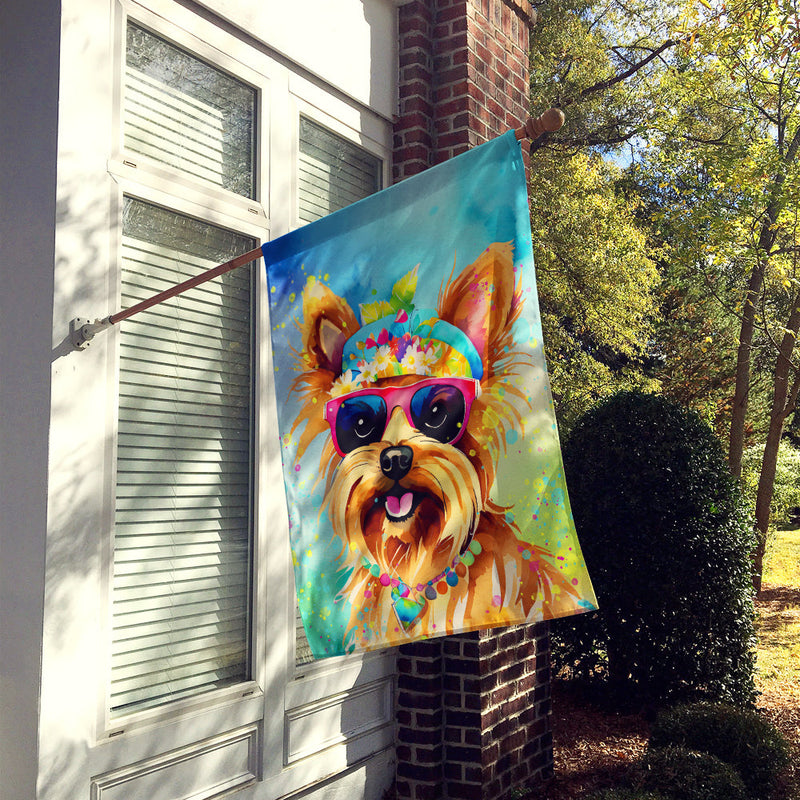 Yorkshire Terrier Hippie Dawg House Flag