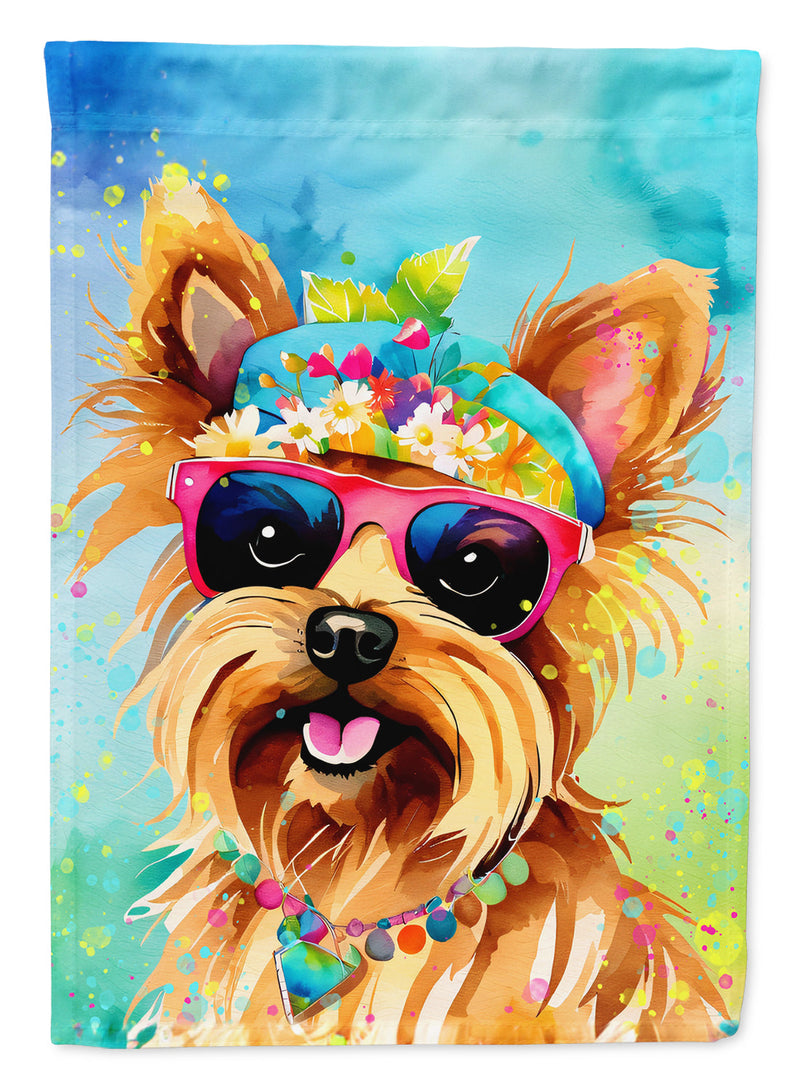 Yorkshire Terrier Hippie Dawg House Flag