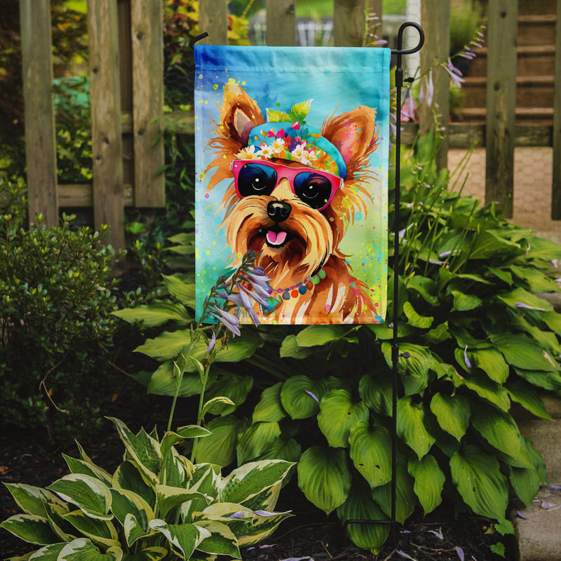 Yorkshire Terrier Hippie Dawg Garden Flag