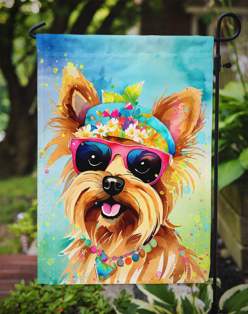 Yorkshire Terrier Hippie Dawg Garden Flag