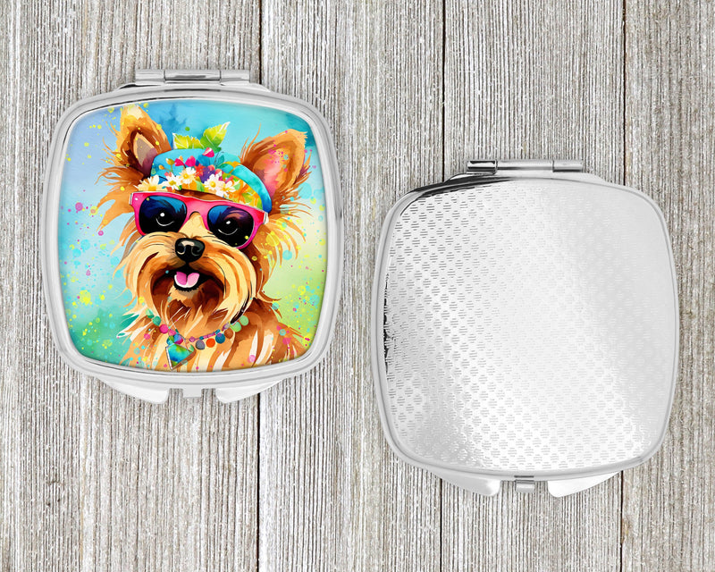 Yorkshire Terrier Hippie Dawg Compact Mirror