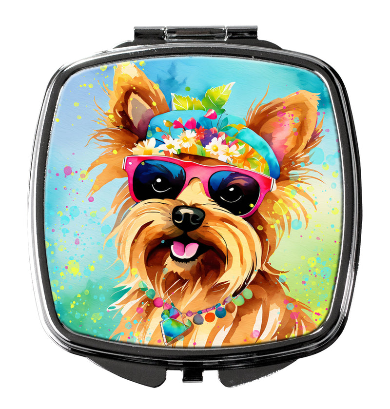 Yorkshire Terrier Hippie Dawg Compact Mirror