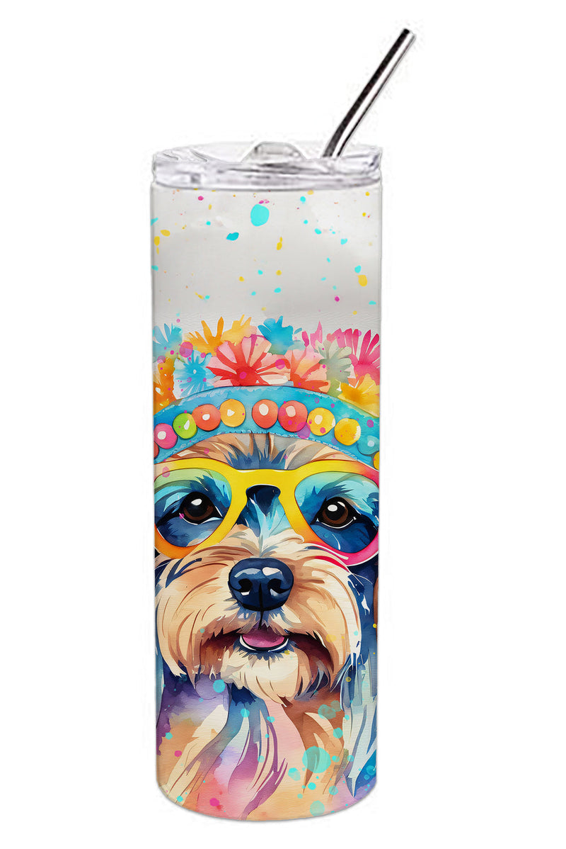 Yorkshire Terrier Hippie Dawg Stainless Steel Skinny Tumbler