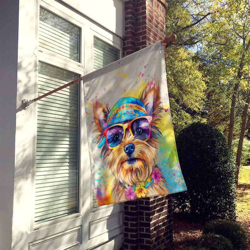 Yorkshire Terrier Hippie Dawg House Flag