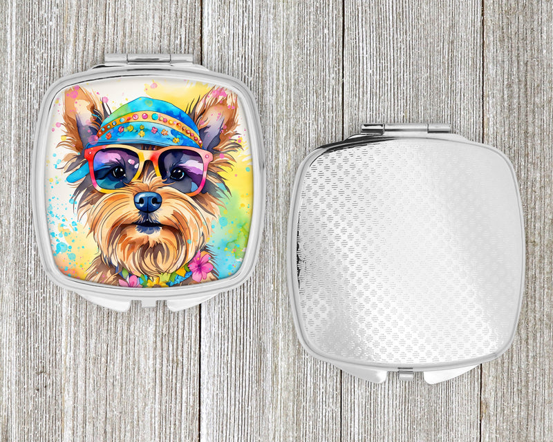 Yorkshire Terrier Hippie Dawg Compact Mirror