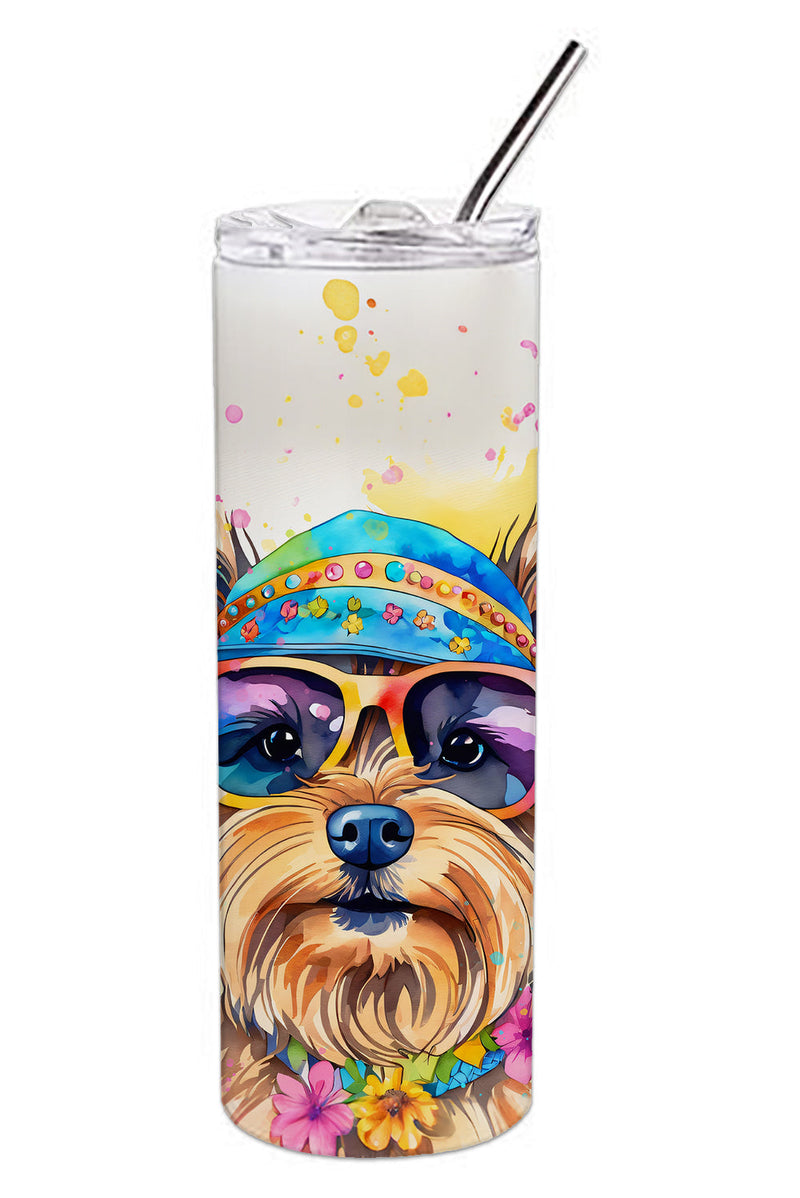 Yorkshire Terrier Hippie Dawg Stainless Steel Skinny Tumbler