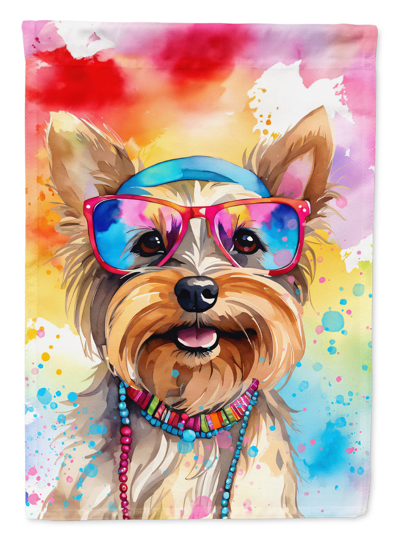 Yorkshire Terrier Hippie Dawg House Flag