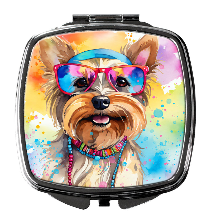 Yorkshire Terrier Hippie Dawg Compact Mirror