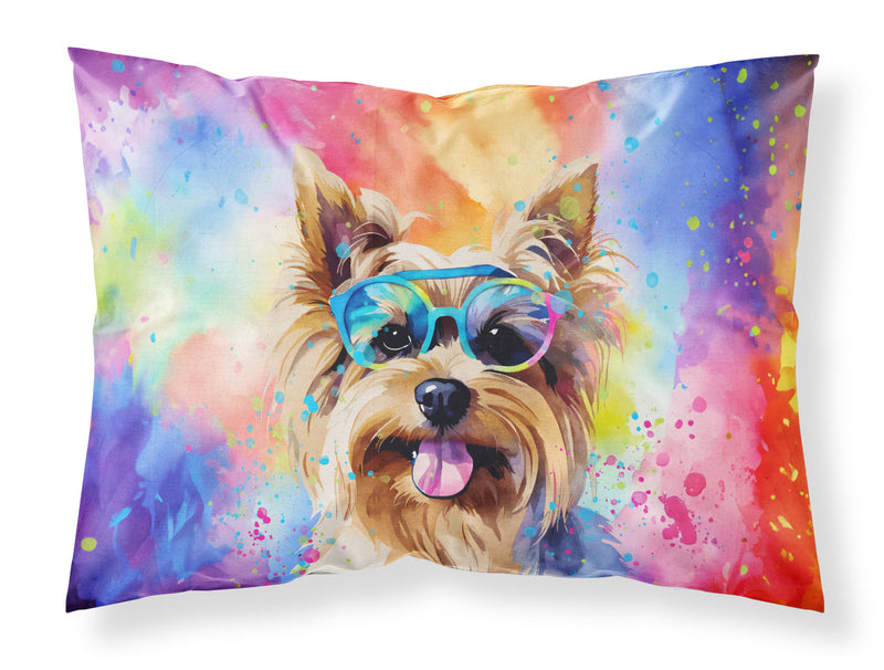 Yorkshire Terrier Hippie Dawg Standard Pillowcase