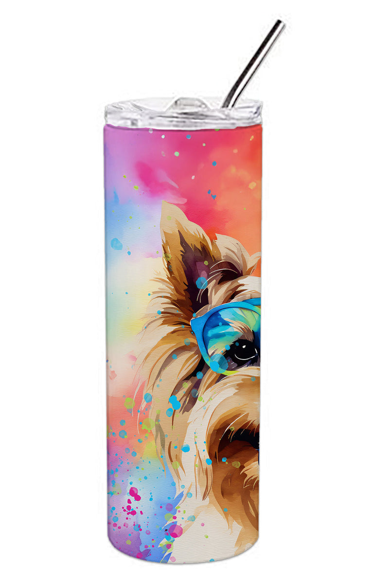 Yorkshire Terrier Hippie Dawg Stainless Steel Skinny Tumbler