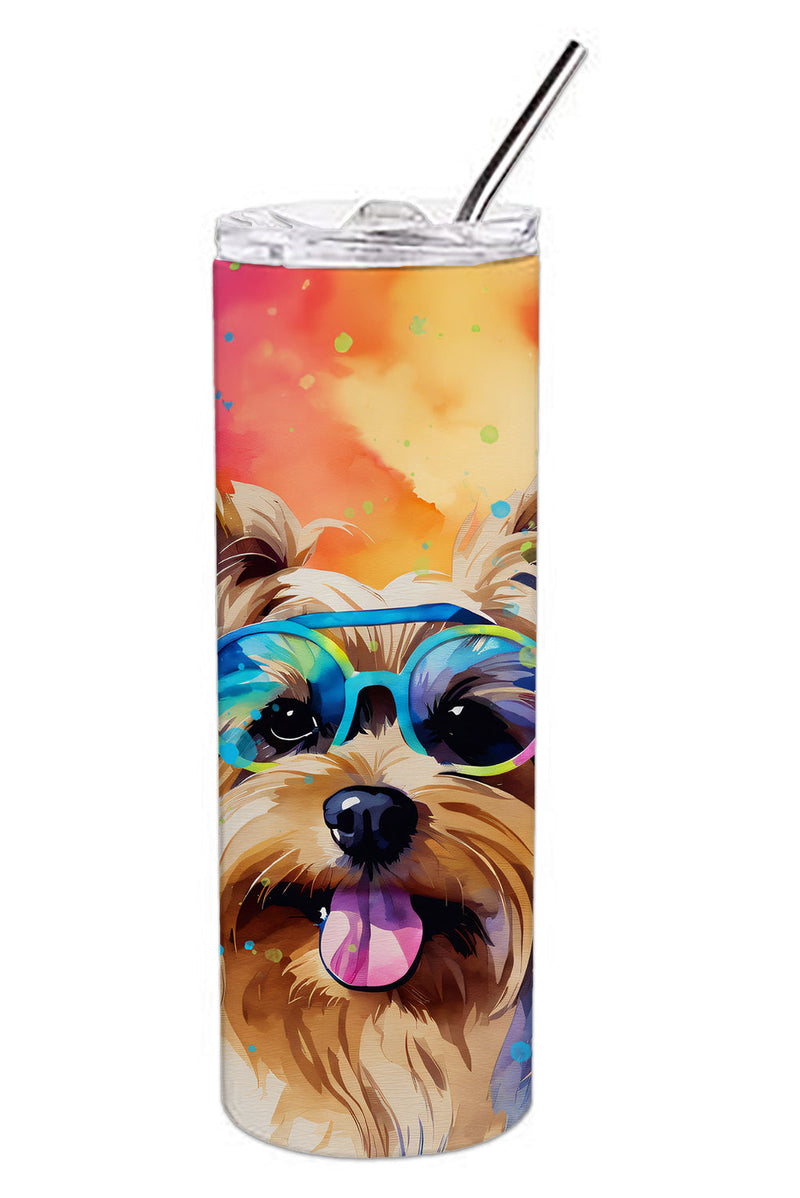 Yorkshire Terrier Hippie Dawg Stainless Steel Skinny Tumbler