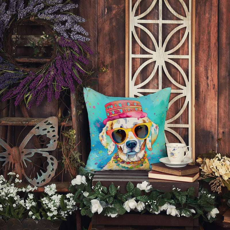 Hippie Dawg Fabric Decorative Pillow