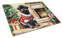Affenpinscher Cozy Christmas Glass Cutting Boards – Durable, Decorative Kitchen Art Large