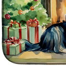 Afghan Hound Cozy Christmas Dish Drying Mat