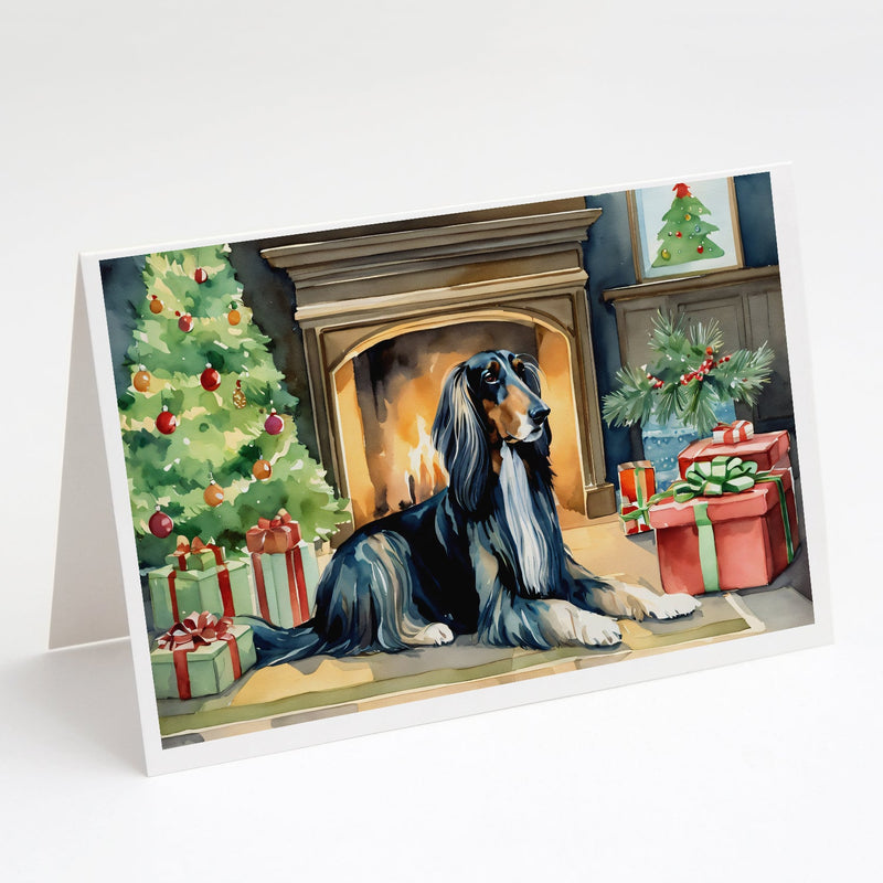 Afghan Hound Cozy Christmas Greeting Cards Pack of 8