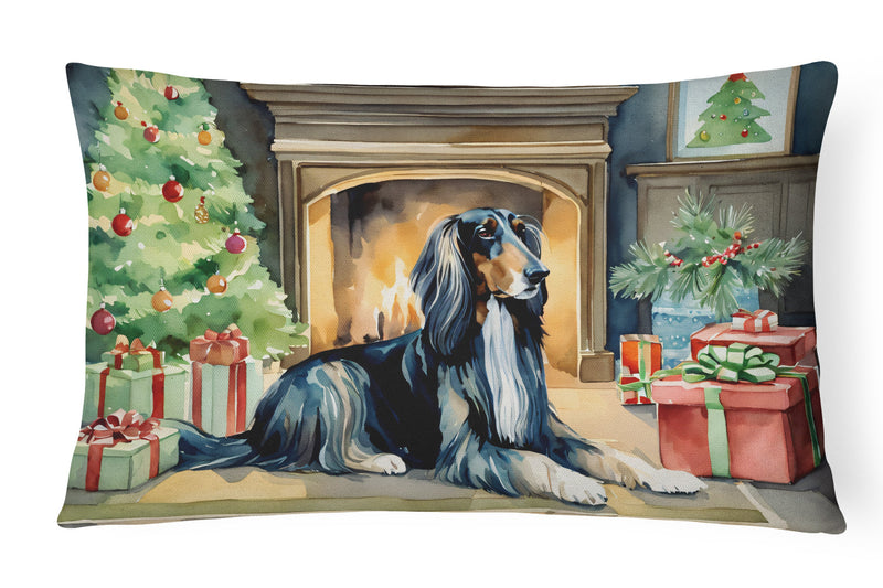 Afghan Hound Cozy Christmas Throw Pillow