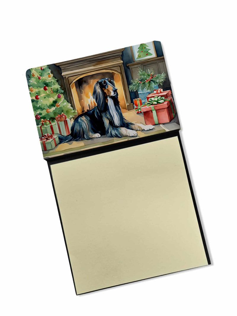 Afghan Hound Cozy Christmas Sticky Note Holder