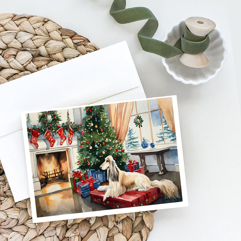 Afghan Hound Cozy Christmas Greeting Cards Pack of 8