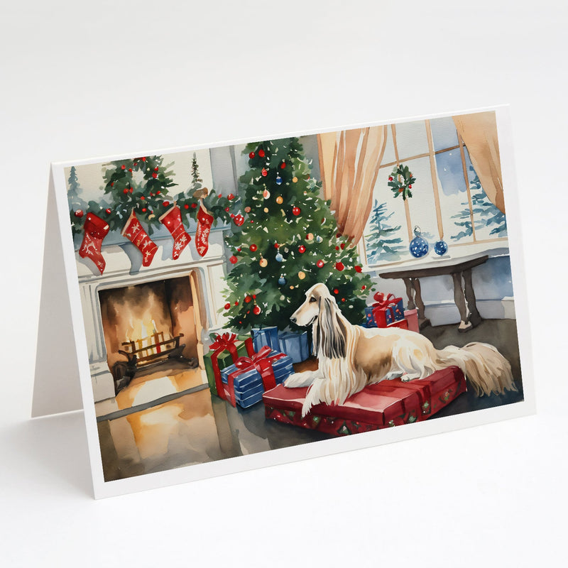 Afghan Hound Cozy Christmas Greeting Cards Pack of 8