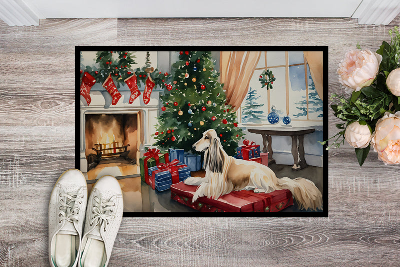 Afghan Hound Cozy Christmas Doormat