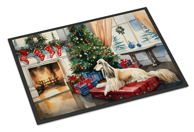 Afghan Hound Cozy Christmas Doormat