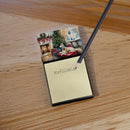 Afghan Hound Cozy Christmas Sticky Note Holder- Refiilable Desk Accessory Note Pad