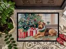 Airedale Terrier Cozy Christmas Doormat - Large 24x36 – Indoor/Outdoor Floor Mat with Artistic Flair