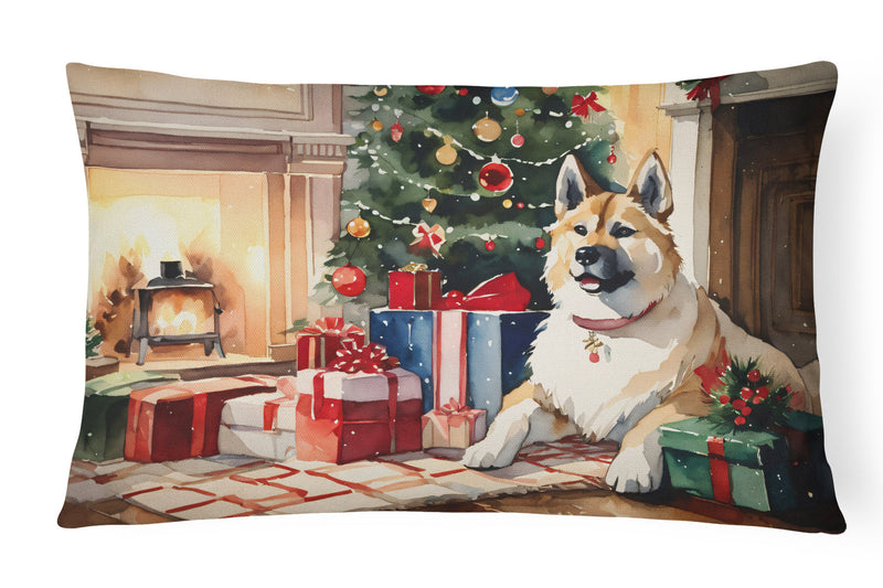 Akita Cozy Christmas Throw Pillow