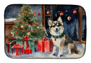 Alaskan Klee Kai Cozy Christmas Dish Drying Mat