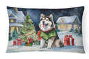 Alaskan Malamute Cozy Christmas Throw Pillow