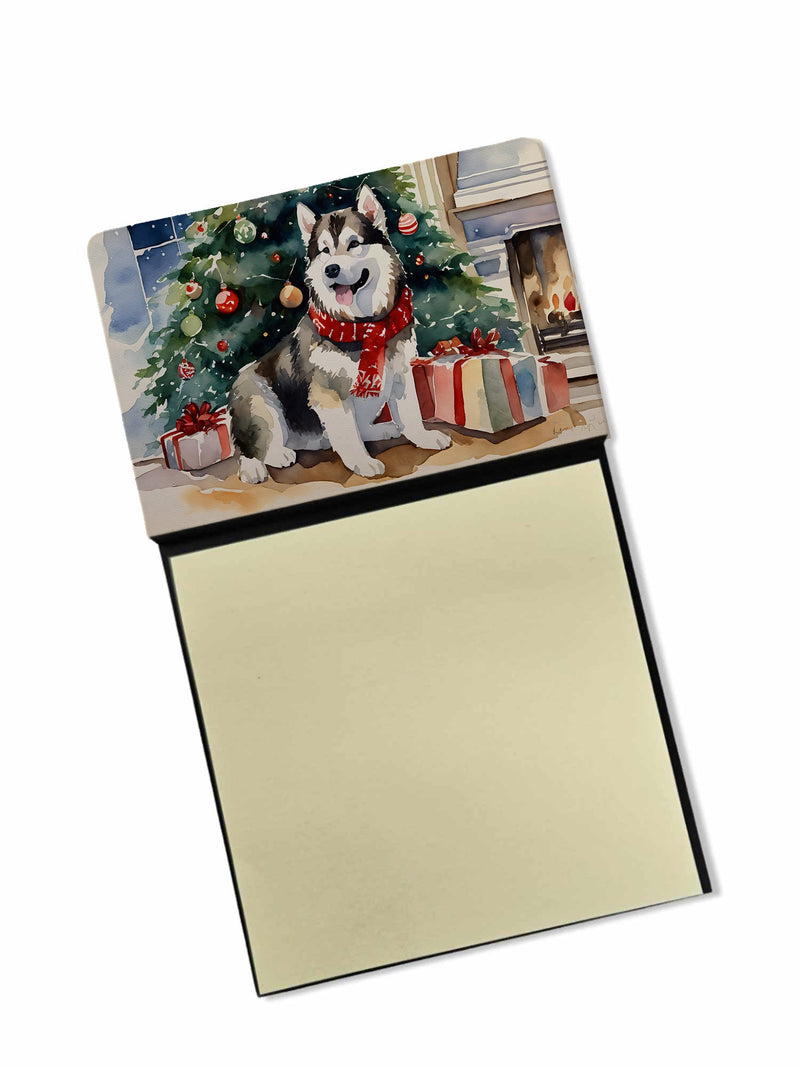 Alaskan Malamute Cozy Christmas Sticky Note Holder