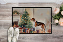 American English Coonhound Cozy Christmas Doormat - Large 24x36 – Indoor/Outdoor Floor Mat with Artistic Flair