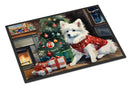 American Eskimo Cozy Christmas Doormat - Large 24x36 – Indoor/Outdoor Floor Mat with Artistic Flair