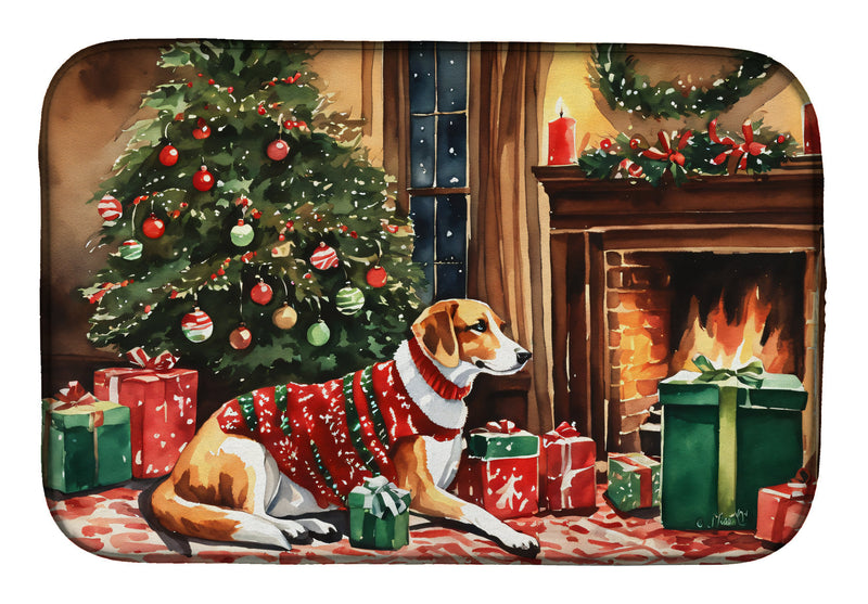 American Foxhound Cozy Christmas Dish Drying Mat