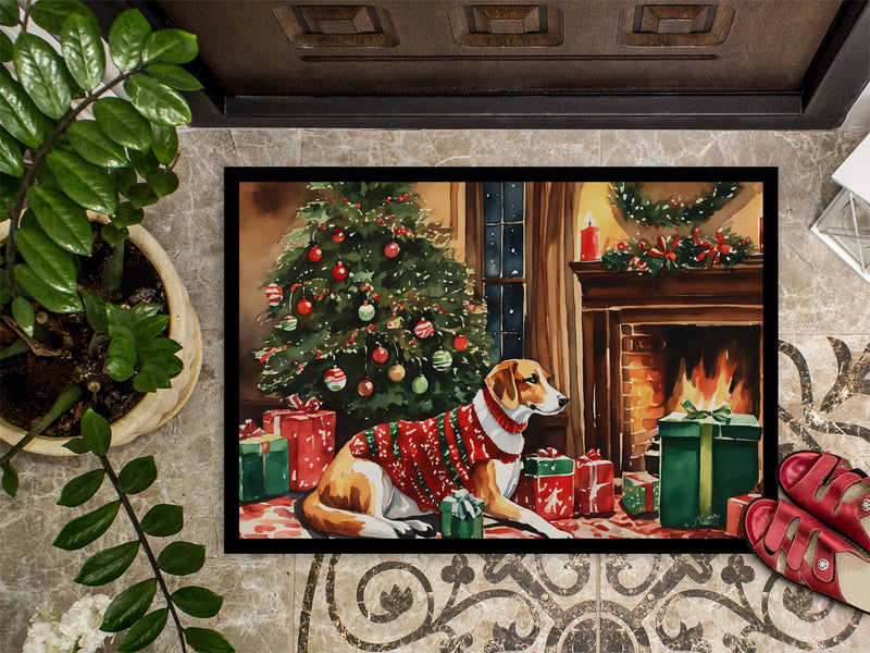 American Foxhound Cozy Christmas Doormat - Large 24x36 – Indoor/Outdoor Floor Mat with Artistic Flair