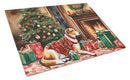 American Foxhound Cozy Christmas Glass Cutting Boards – Durable, Decorative Kitchen Art Large