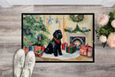 Black Russian Terrier Cozy Christmas Doormat - Large 24x36 – Indoor/Outdoor Floor Mat with Artistic Flair