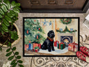 Black Russian Terrier Cozy Christmas Doormat - Large 24x36 – Indoor/Outdoor Floor Mat with Artistic Flair