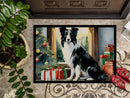 Border Collie Cozy Christmas Doormat - Large 24x36 – Indoor/Outdoor Floor Mat with Artistic Flair