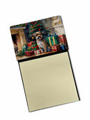Border Terrier Cozy Christmas Sticky Note Holder- Refiilable Desk Accessory Note Pad