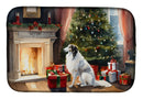 Borzoi Cozy Christmas Dish Drying Mat