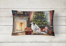 Borzoi Cozy Christmas Throw Pillow